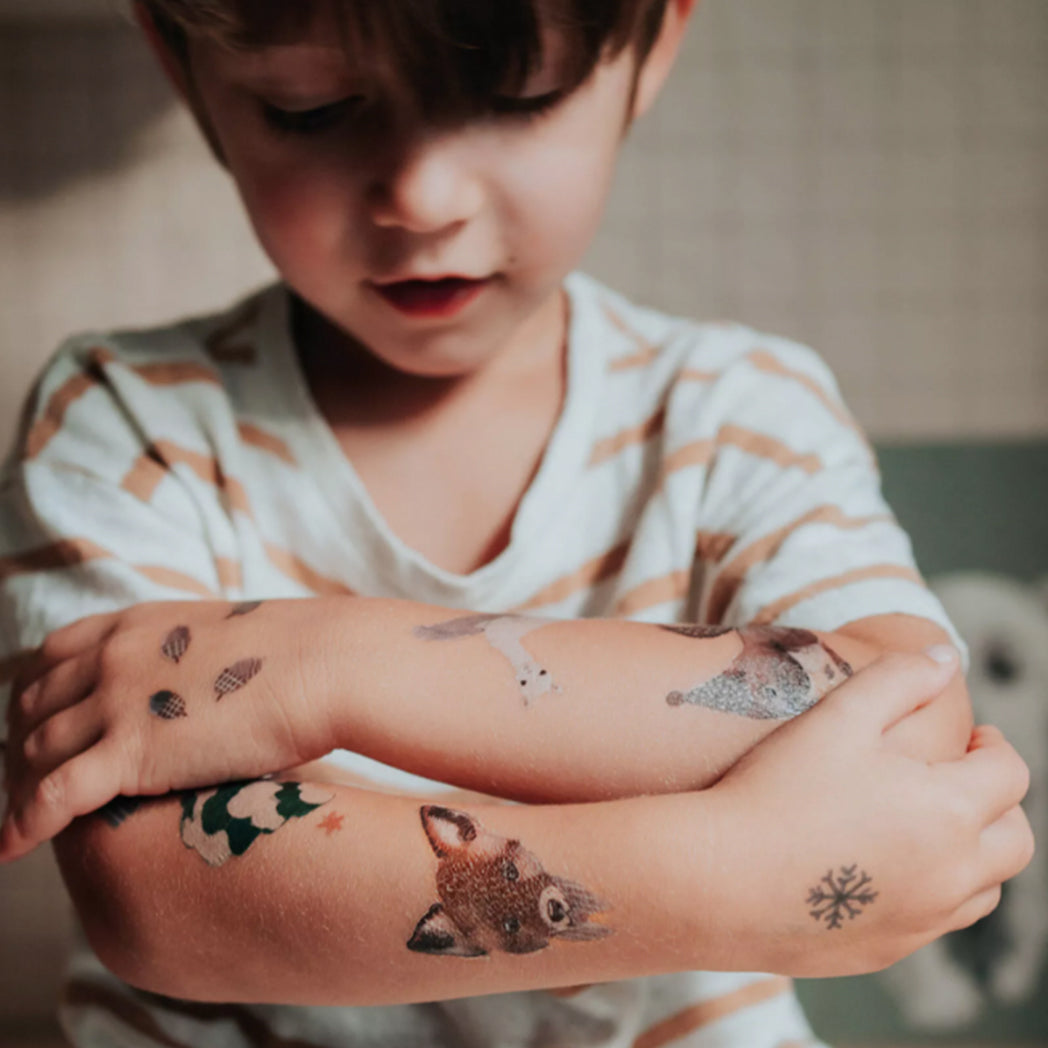 Nuukk Vegane Kinder-Tattoos Fuchs und Eichhörnchen bei Yay Kids