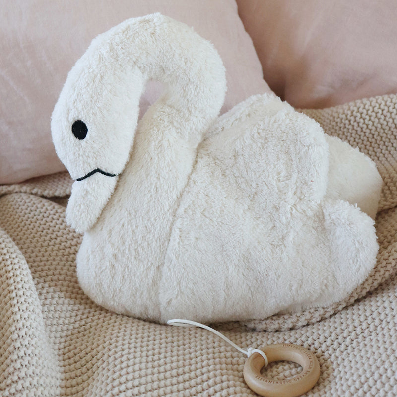 Petit Stellou Baby Spieluhr Schwan in Gross und Weiss bei Yay Kids