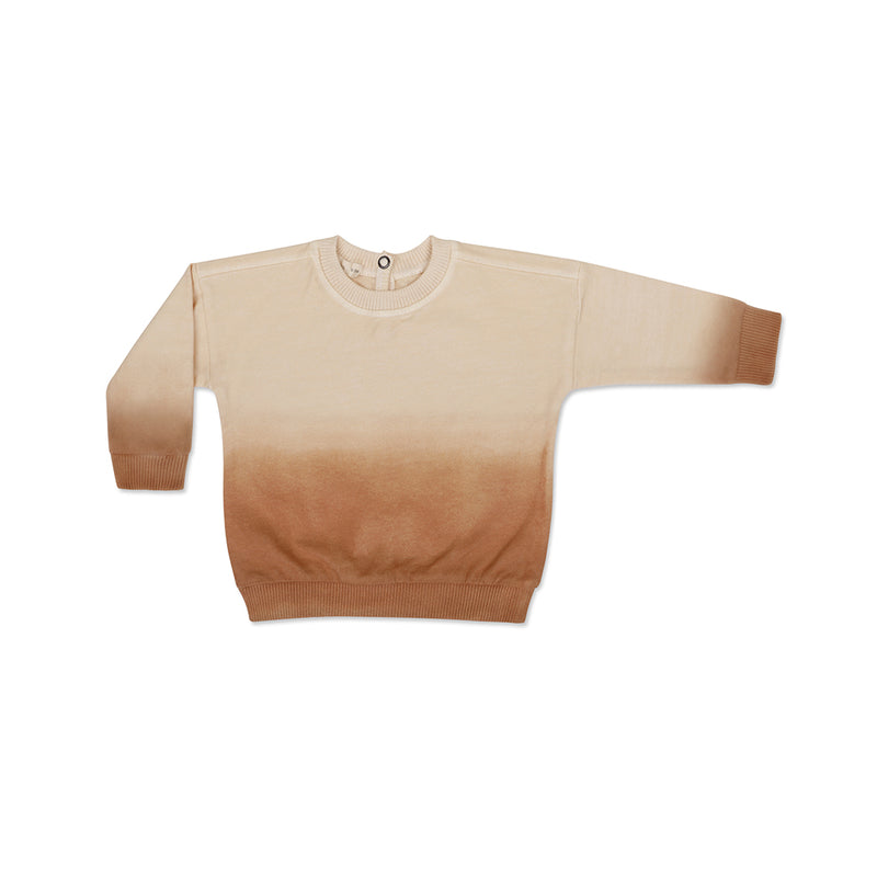 Phil & Phae Baby Dip-Dye Pullover Beige/ Rostrot bei Yay Kids