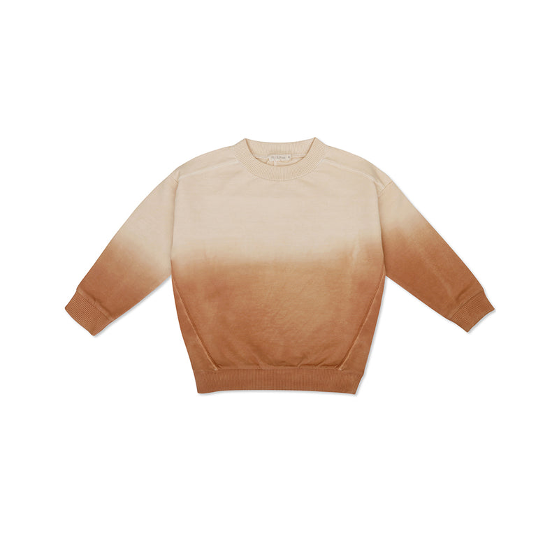 Phil & Phae Kinder Dip-Dye Pullover Beige/ Rostrot bei Yay Kids