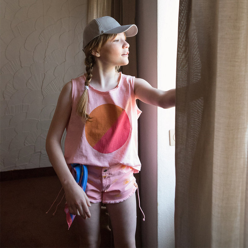 Piupiuchick Mädchen Shorts light pink sun allover bei Yay Kids