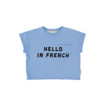 Piupiuchick Kinder T-Shirt Hellblau "Hello in French" bei Yay Kids