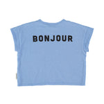 Piupiuchick Kinder T-Shirt Hellblau "Bonjour" bei Yay Kids