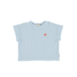 Piupiuchick Kinder T-Shirt Hellblau mit rotem Logo bei Yay Kids