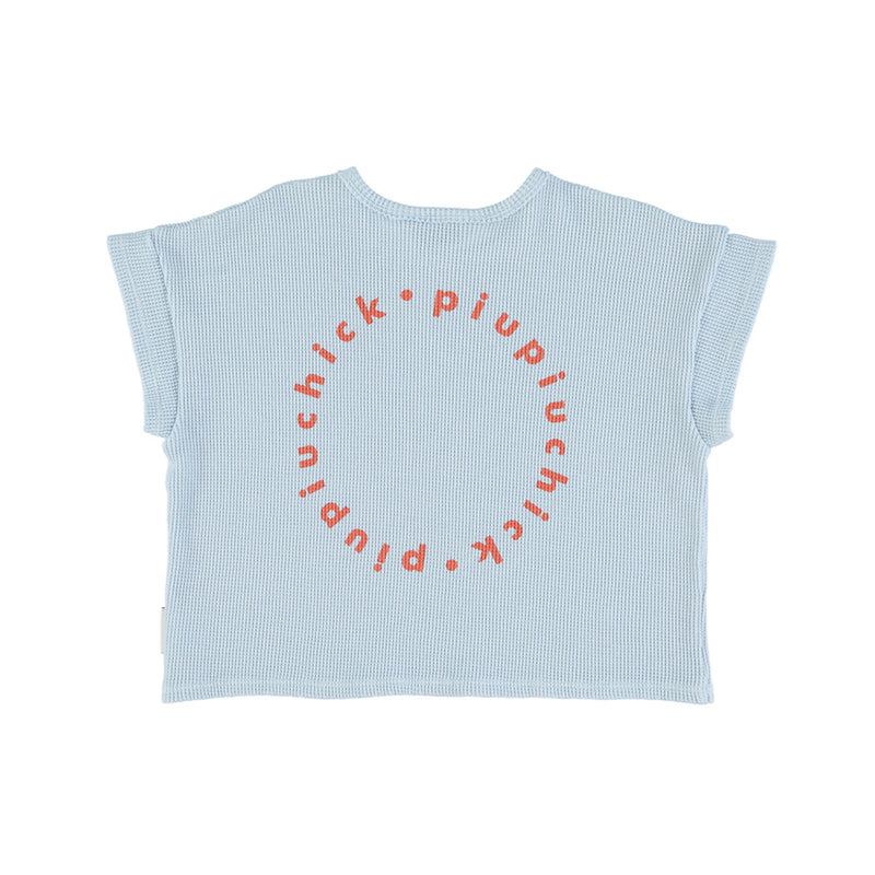 Piupiuchick Kinder T-Shirt Hellblau mit rotem Logo bei Yay Kids