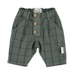 Piupiuchick Baby Hose in Grün mit Karo-Muster bei Yay Kids