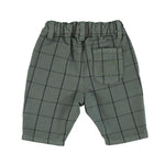Piupiuchick Baby Hose in Grün mit Karo-Muster bei Yay Kids
