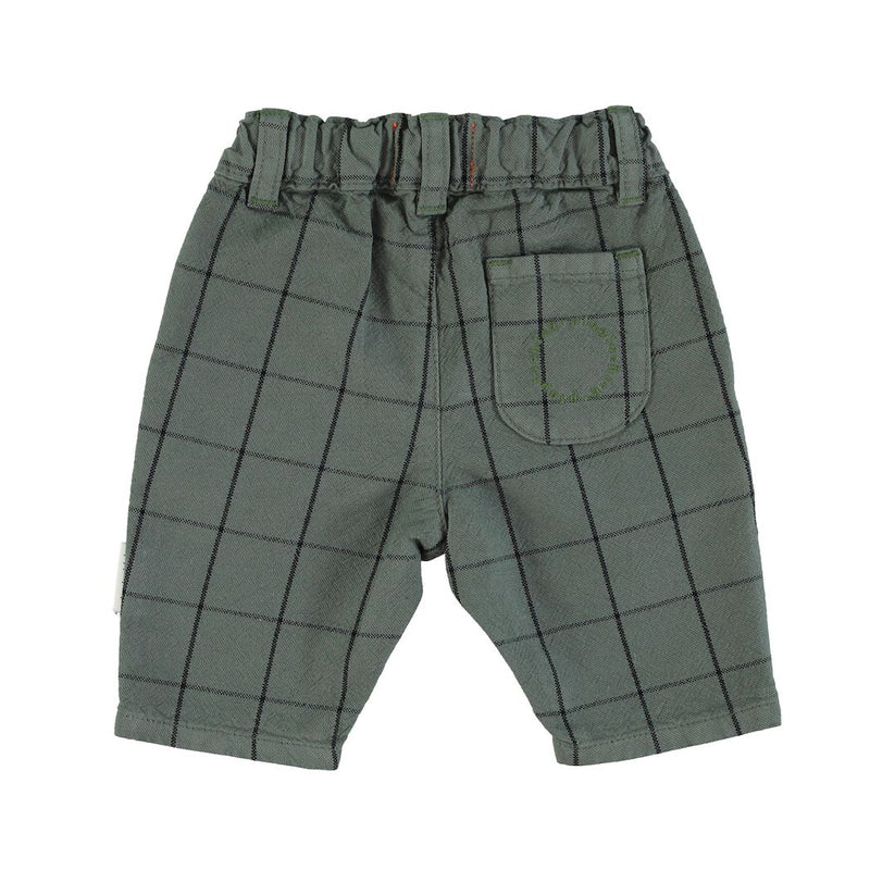 Piupiuchick Baby Hose in Grün mit Karo-Muster bei Yay Kids