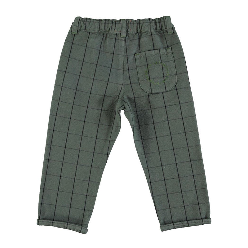 Piupiuchick Kinder Hose in Grün mit Karo-Muster bei Yay Kids