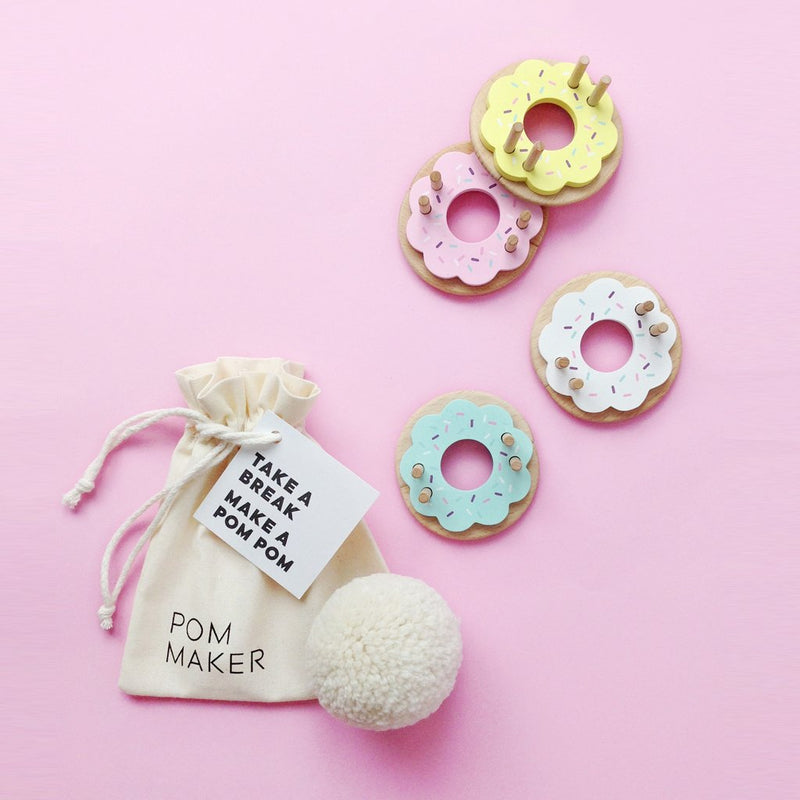 Pom Maker Pompom Macher Donut Weiss bei Yay Kids