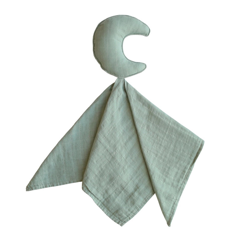 Mushie Baby Kuscheltuch Lovely Blanket Moon Roman Green bei Yay Kids
