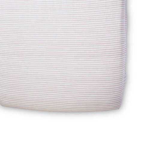 Pehr Babybett Fixleintuch Rosa Weiss gestreift 70 x 140 cm bei Yay Kids