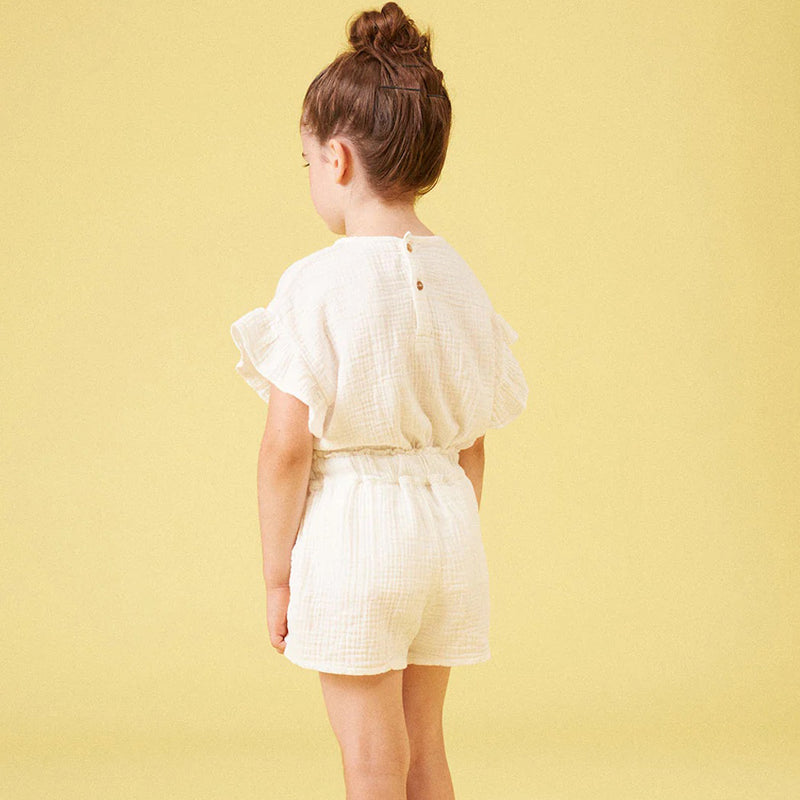 My Little Cozmo Kinder Shorts Terracotta mit Rüschen bei Yay Kids