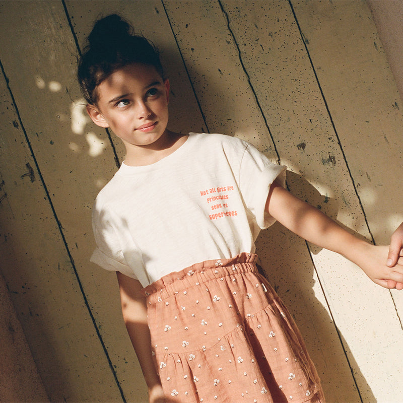 My Little Cozmo Kinder Rock Terracotta mit Blumenmuster bei Yay Kids