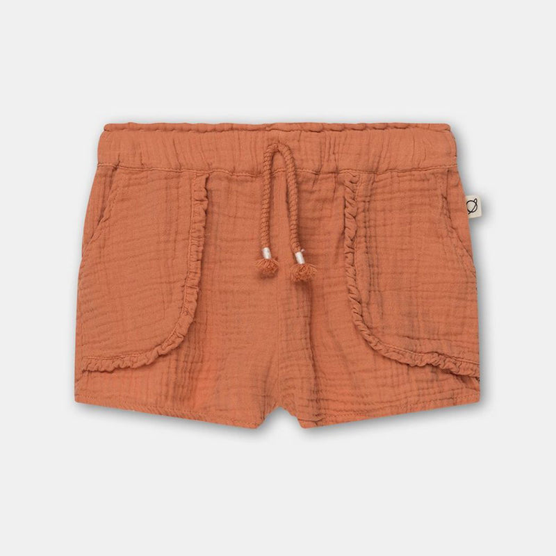 My Little Cozmo Kinder Shorts Terracotta mit Rüschen bei Yay Kids
