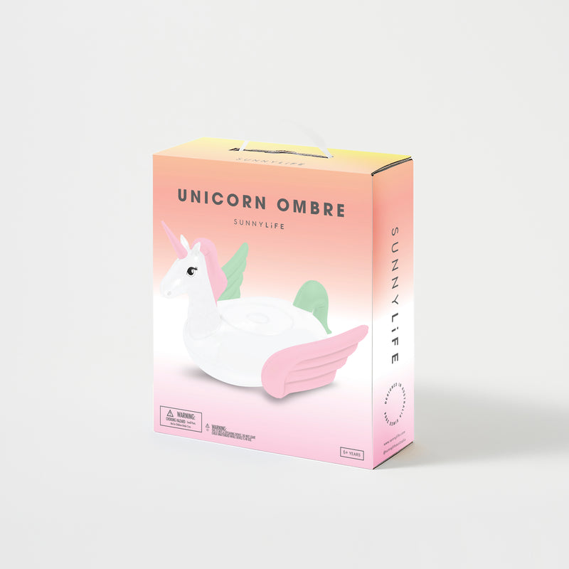 Float Away Ride On Unicorn coral Ombre