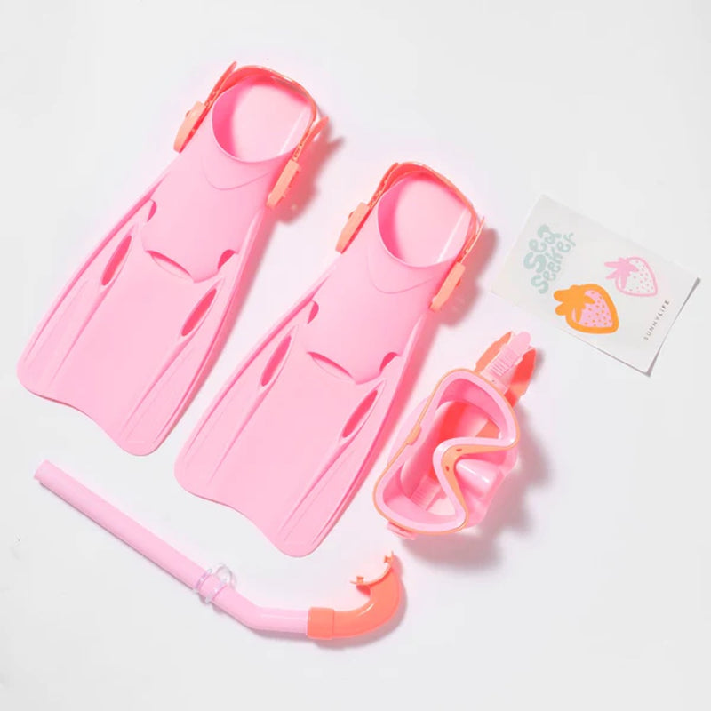 Sunnylife Kinder Tauch-Set Medium Sea Seeker Strawberry bei Yay Kids