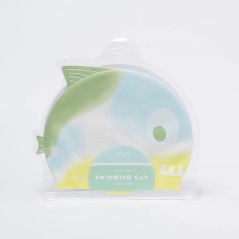 Sunnylife Kinder Badekappe Shark Tribe Khaki Ombre bei Yay Kids