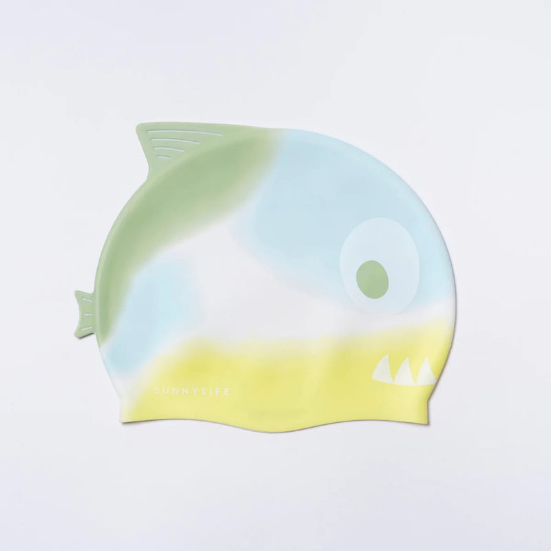 Sunnylife Kinder Badekappe Shark Tribe Khaki Ombre bei Yay Kids