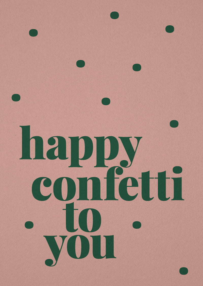Card happy confetti to you