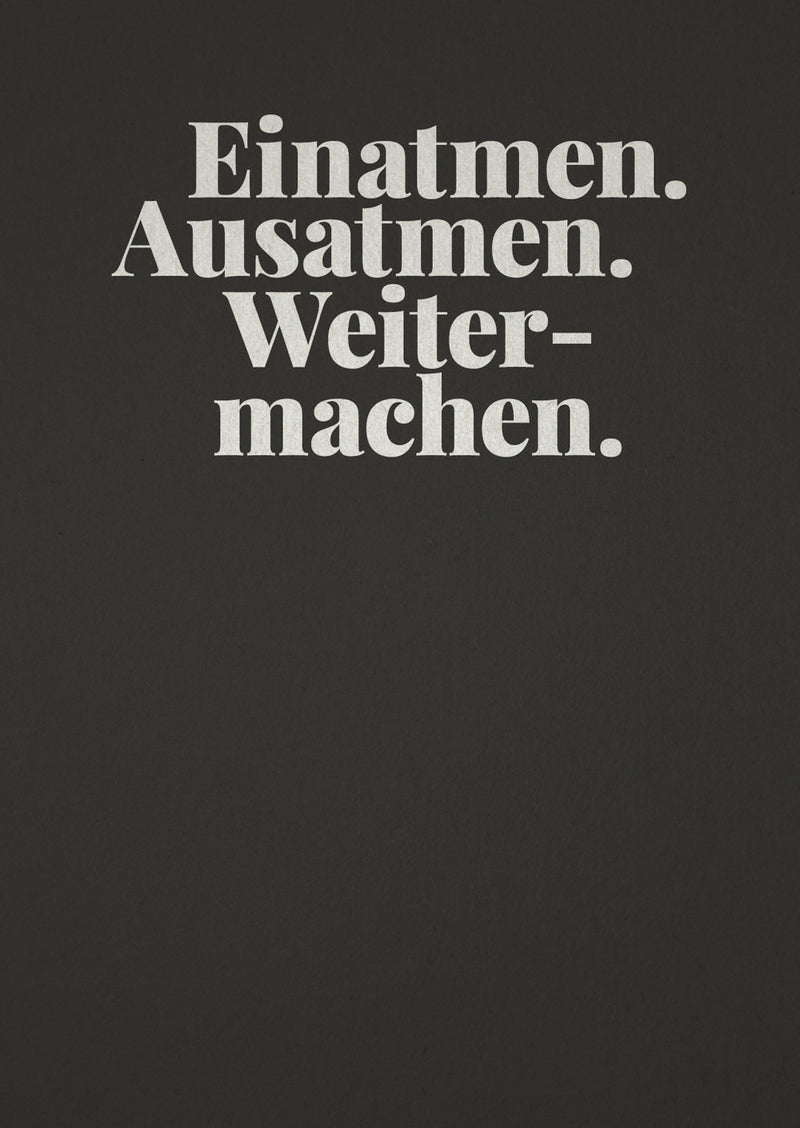 tadah Postkarte "Einatmen. Ausatmen. Weitermachen." bei Yay Kids