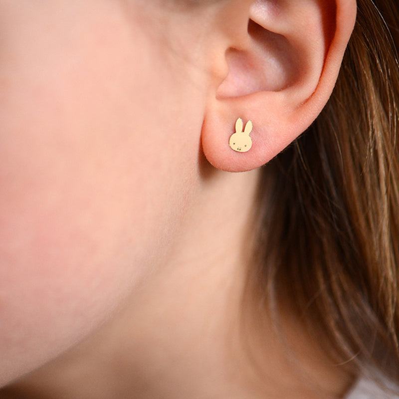 Titlee Kinder Ohrringe vergoldet Miffy bei Yay Kids