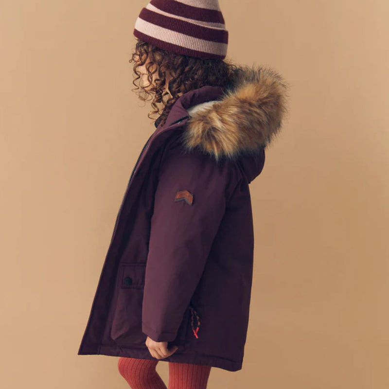 Töastie Kinder Winterjacke Parka Black Cherry bei Yay Kids