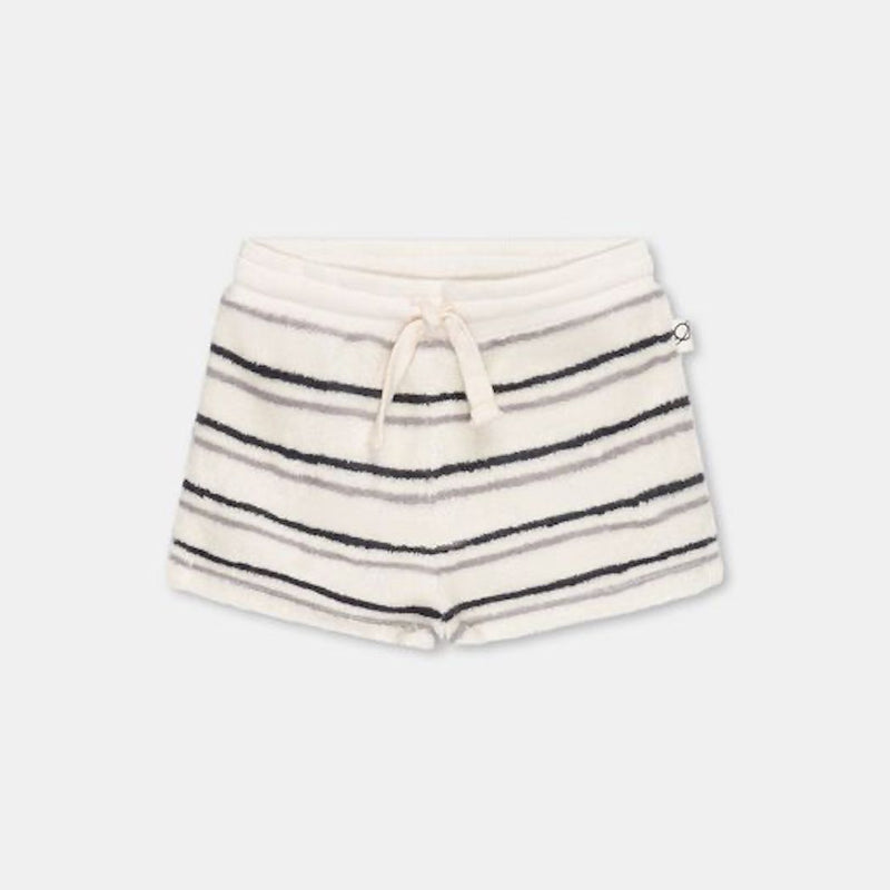 My Little Cozmo Shorts in Weiss mit grauen und dunkelgrauen Streifen bei Yay Kids