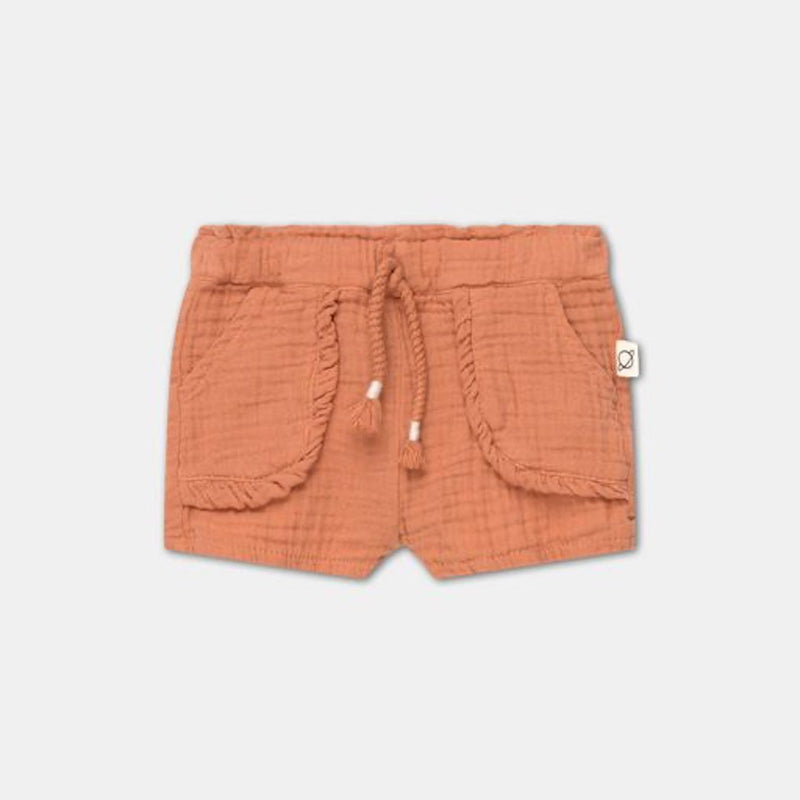 My Little Cozmo Kinder Shorts Terracotta mit Rüschen bei Yay Kids