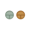 Liewood Silikon Teller mit Abteil Harvey 2-Pack Peppermint/golden caramel mix bei Yay Kids