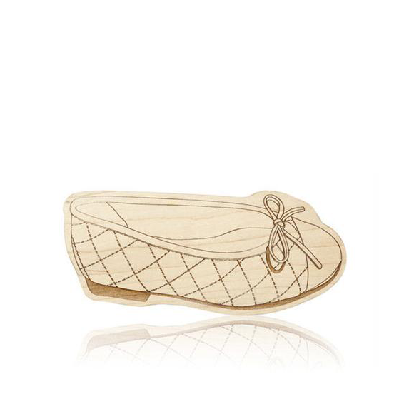 Lexypexy Baby Beissring aus Holz Ballerina Schuh bei Yay Kids