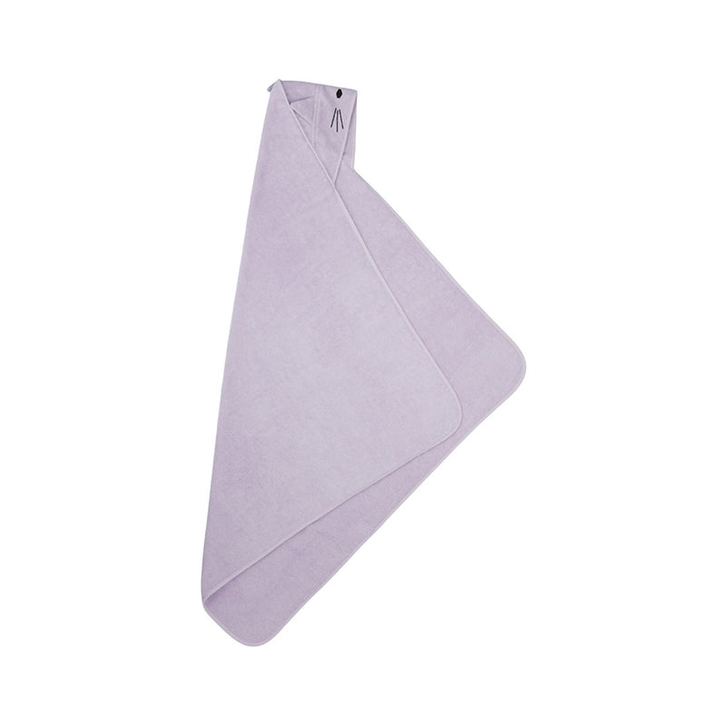 Liewood Kinder Badetuch mit Kapuze Augusta Katze Light Lavender bei Yay Kids
