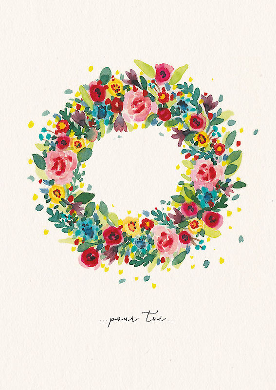 Ma'Loulou Postkarte Blumenkranz Pour Toi bei Yay Kids