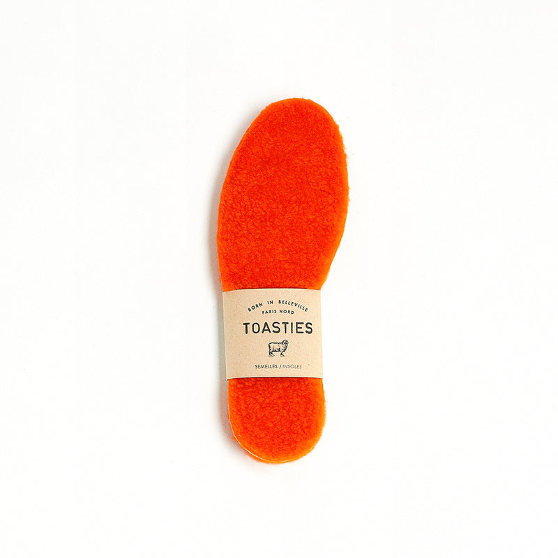 Toasties Paris Kinder Schuhsohle aus Fell in Orange bei Yay Kids