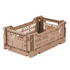 Ay-Kasa Folding Crate Faltkiste Warm Taupe Mini bei Yay Kids